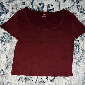 Maroon Crop Top